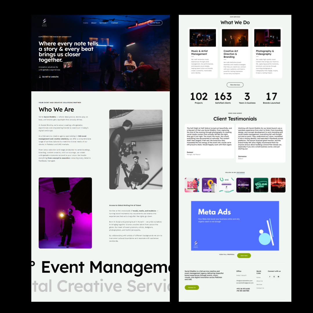Web Development for Event Management & Digital Agency