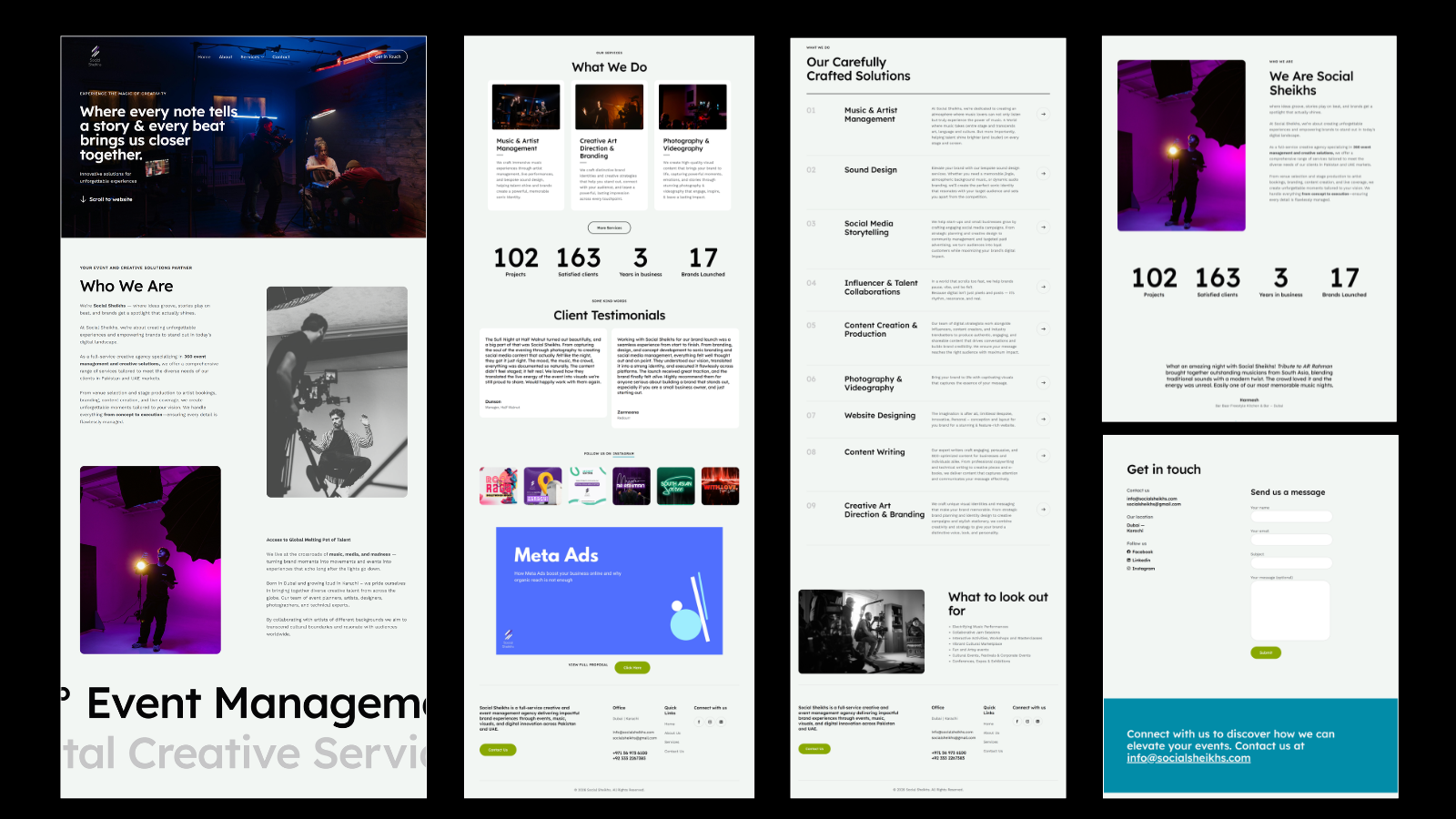 Web Development for Event Management & Digital Agency
